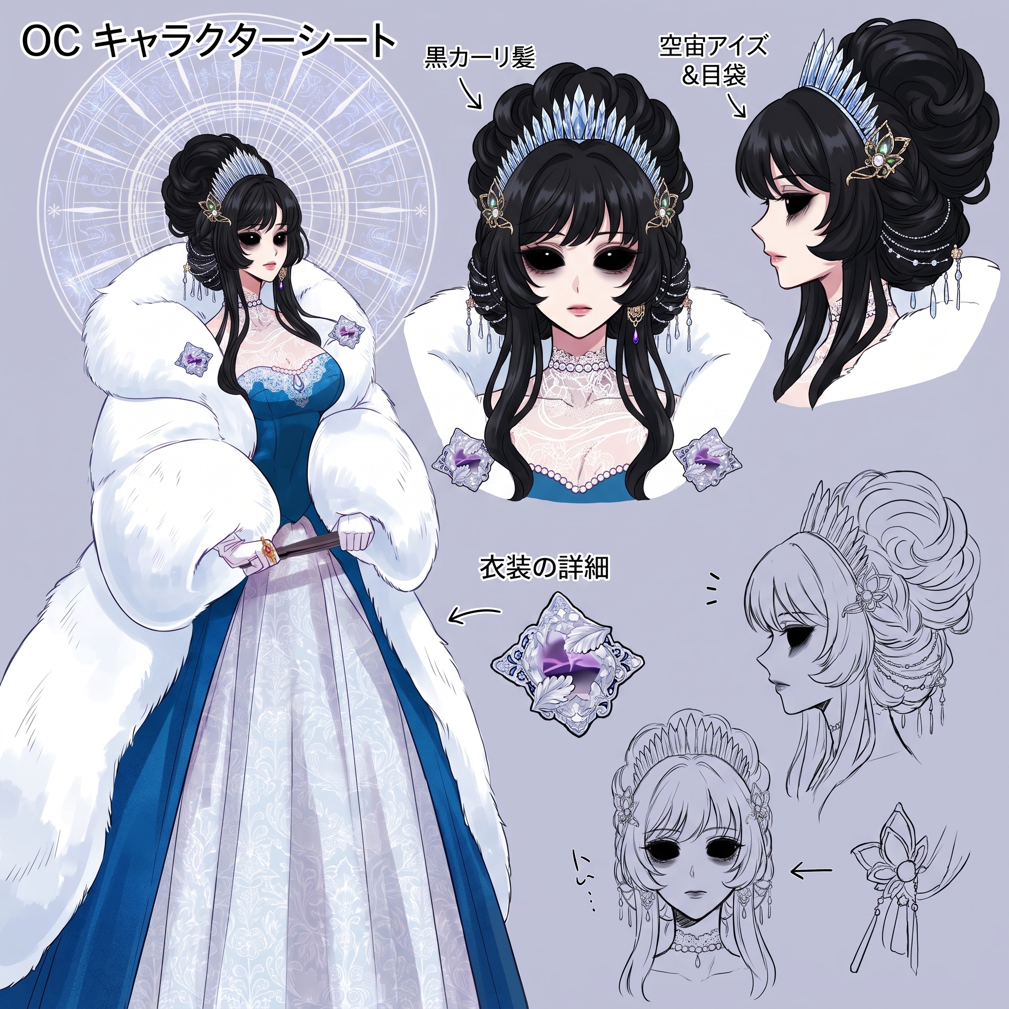 I'd like a full character sheet of an oc with that