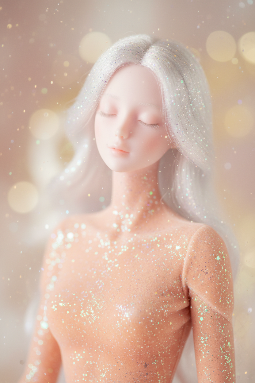 Soft pink Color of skin
Body is color of peach ad